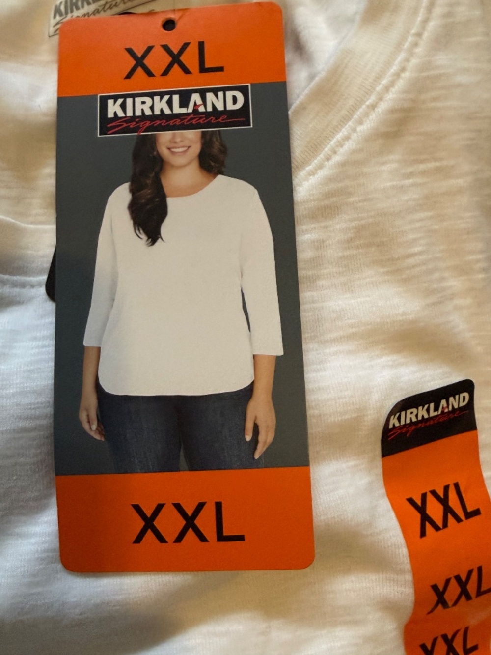 KIRKLAND Signature Women's Long Sleeve Slub Tee Shirt new pick color & size - Picture 3 of 7